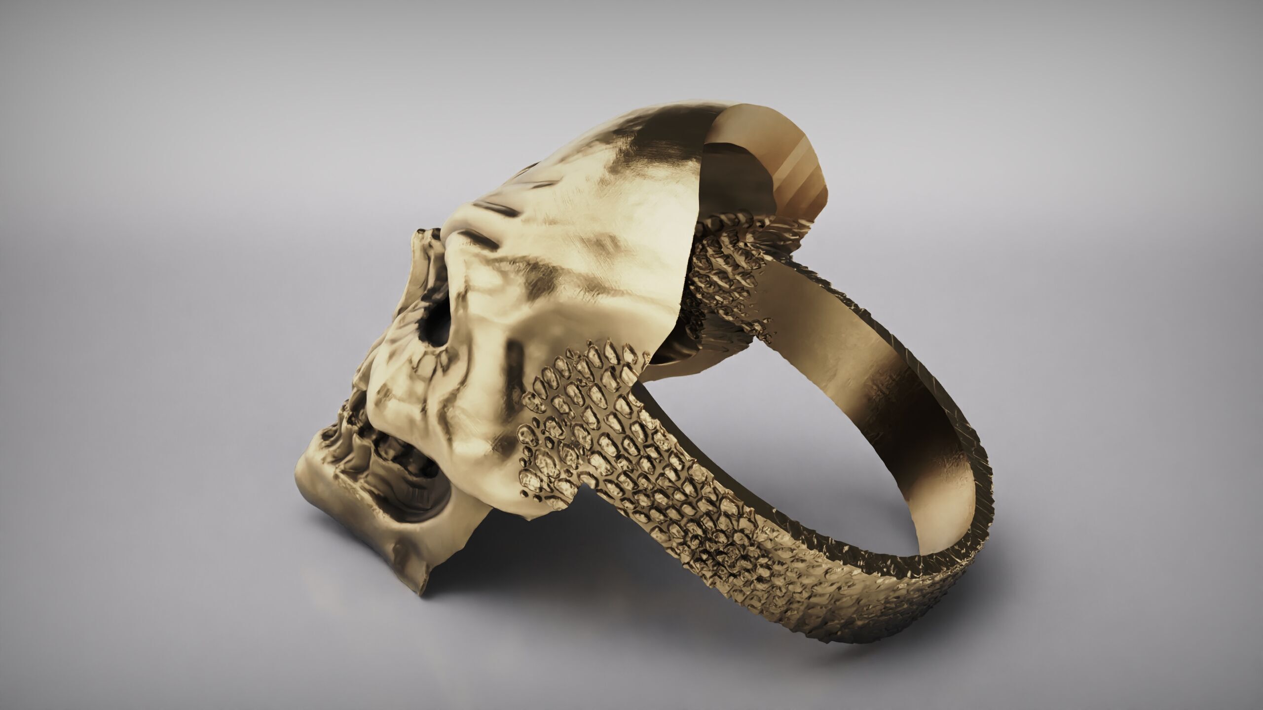 Skull Ring - Rider Ring - Silver Ring - Skeleton Ring 3D print model_25