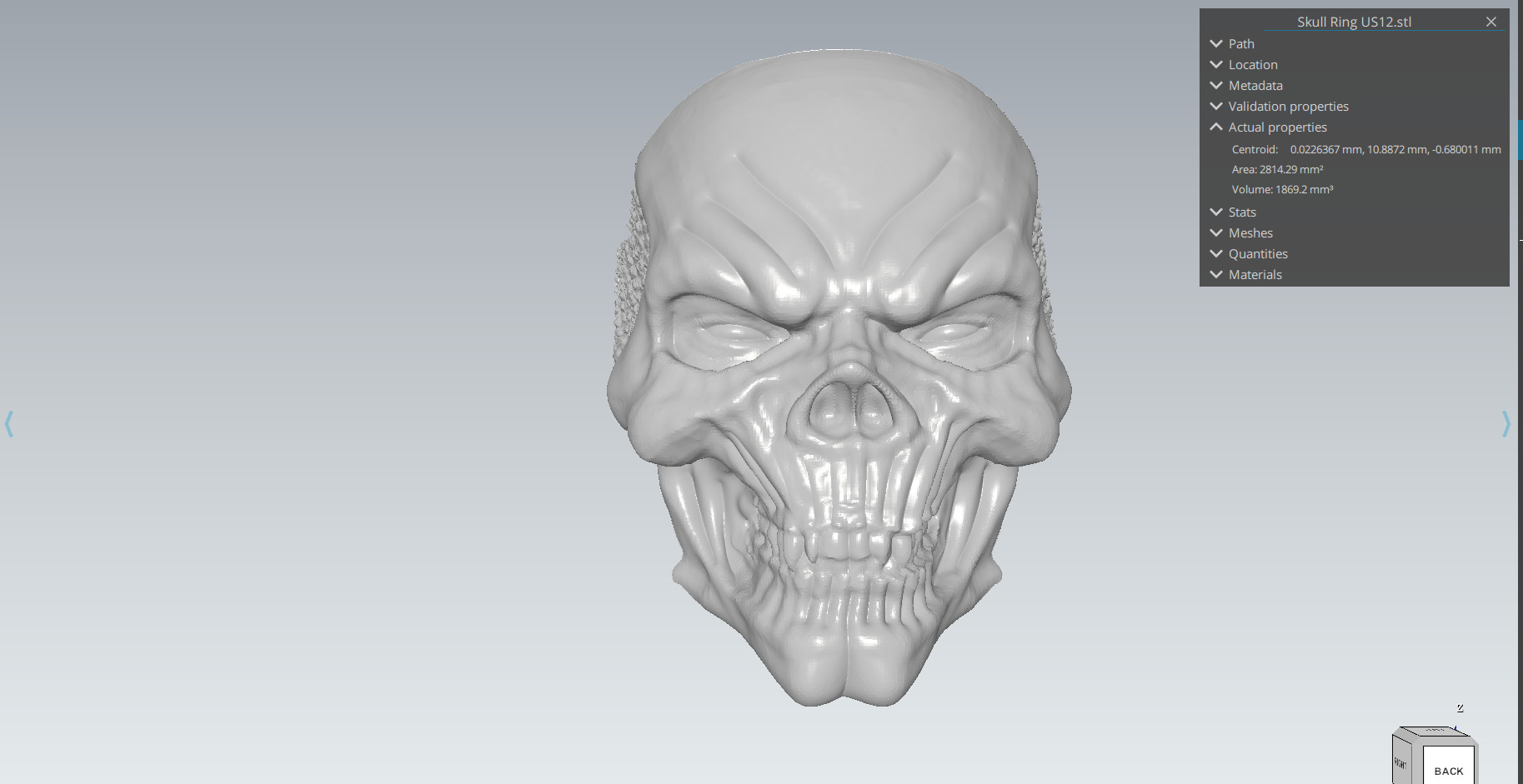 Skull Ring - Rider Ring - Silver Ring - Skeleton Ring 3D print model_1