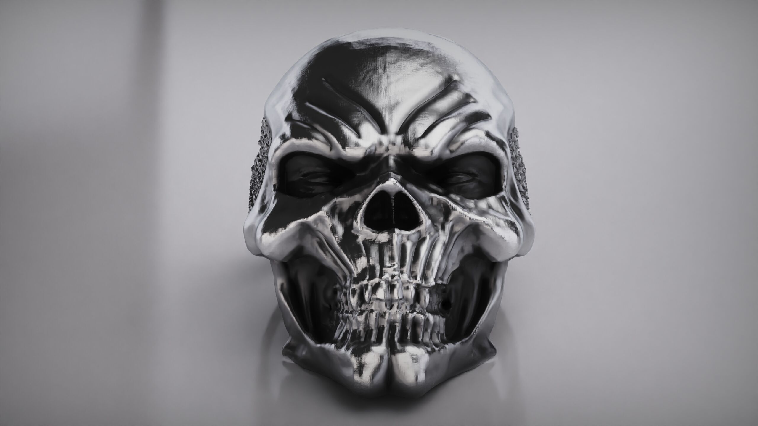 Skull Ring - Rider Ring - Silver Ring - Skeleton Ring 3D print model_3