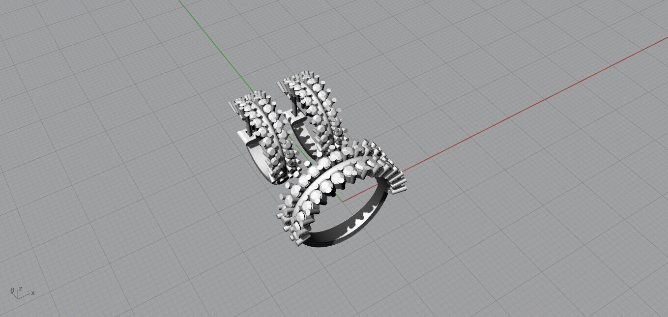 Ring and Earrings 3D print model_11