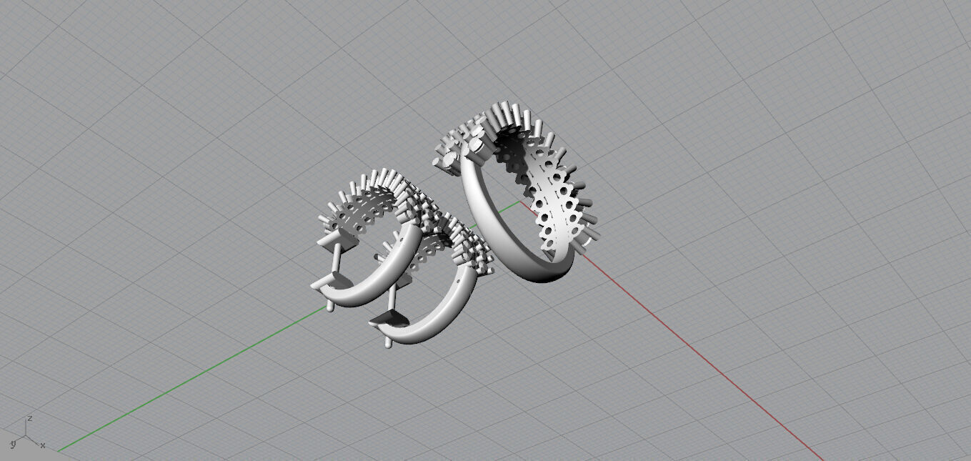 Ring and Earrings 3D print model_8