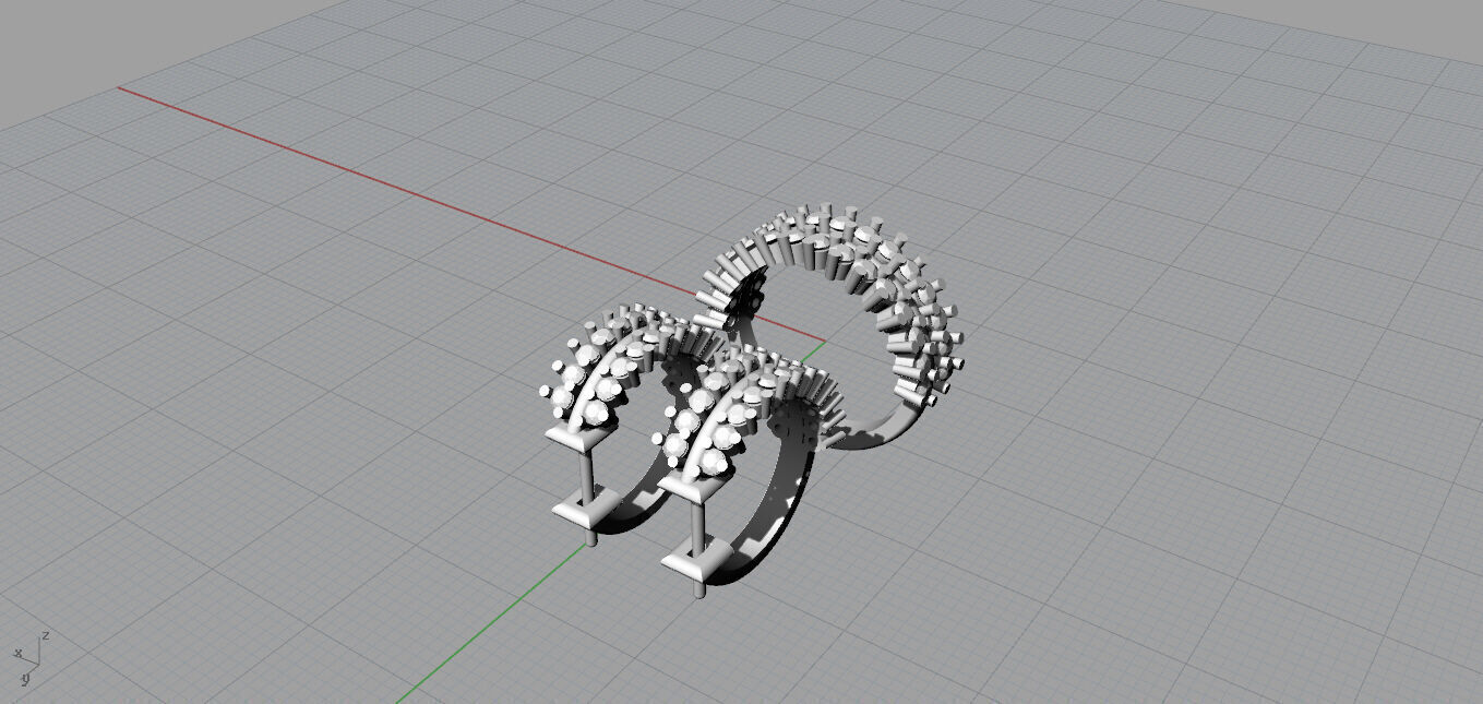 Ring and Earrings 3D print model_7