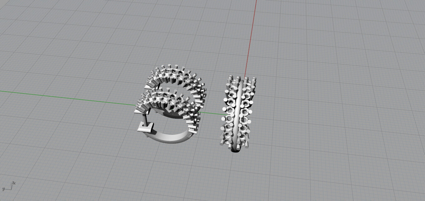 Ring and Earrings 3D print model_13
