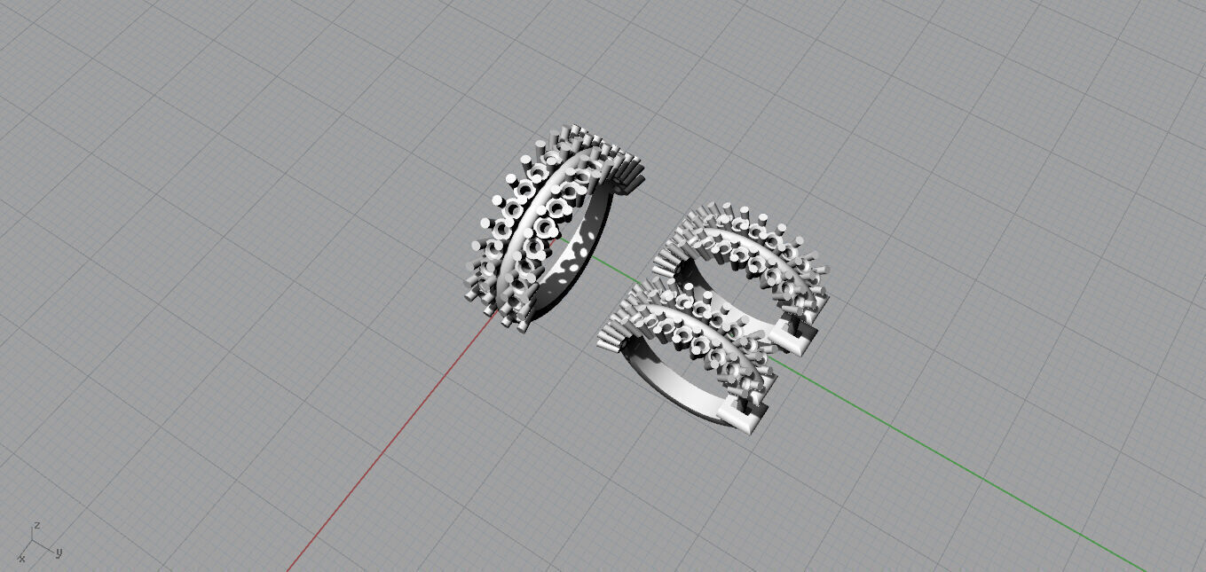 Ring and Earrings 3D print model_16