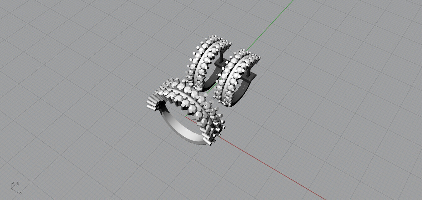 Ring and Earrings 3D print model_10