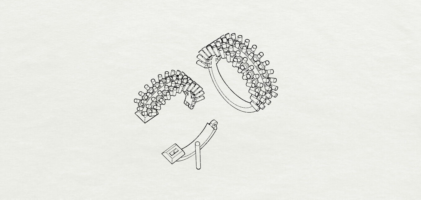 Ring and Earrings 3D print model_23