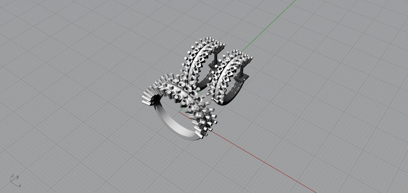Ring and Earrings 3D print model_15