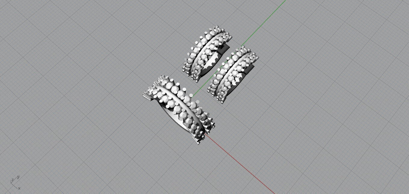 Ring and Earrings 3D print model_5