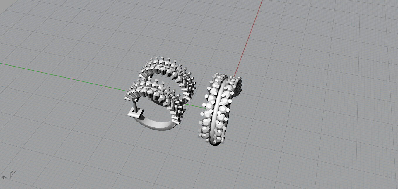 Ring and Earrings 3D print model_6