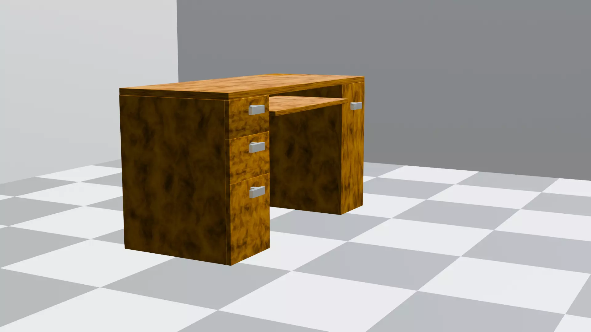 wood table 3D model
