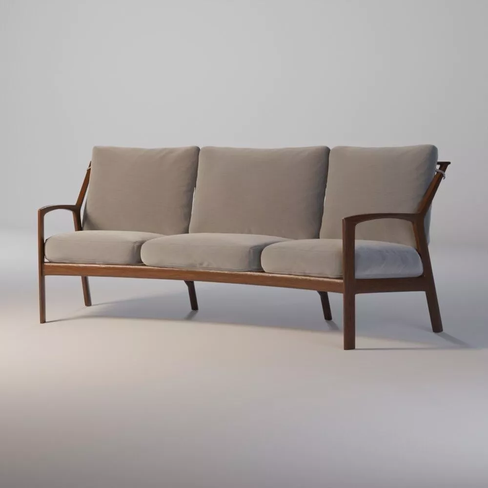 Castelle Berkeley Cushioned Crescent Sofa 3D model