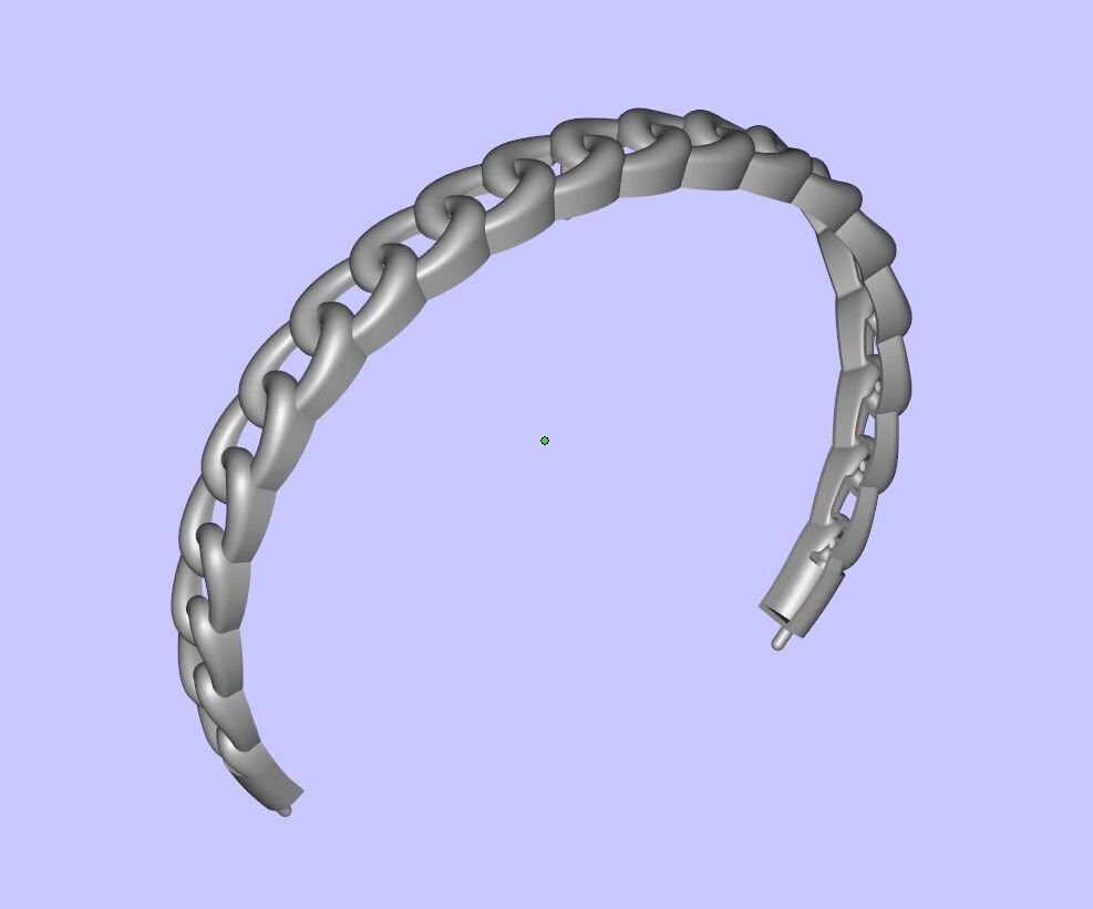Multi piece bracelet with lock 3D print model_3