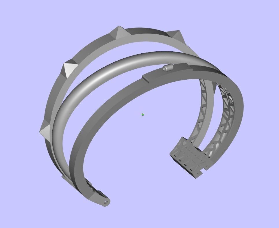 Multi piece bracelet with lock 3D print model_1