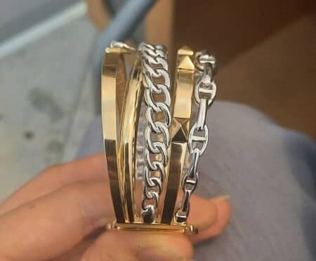 Multi piece bracelet with lock 3D print model_8