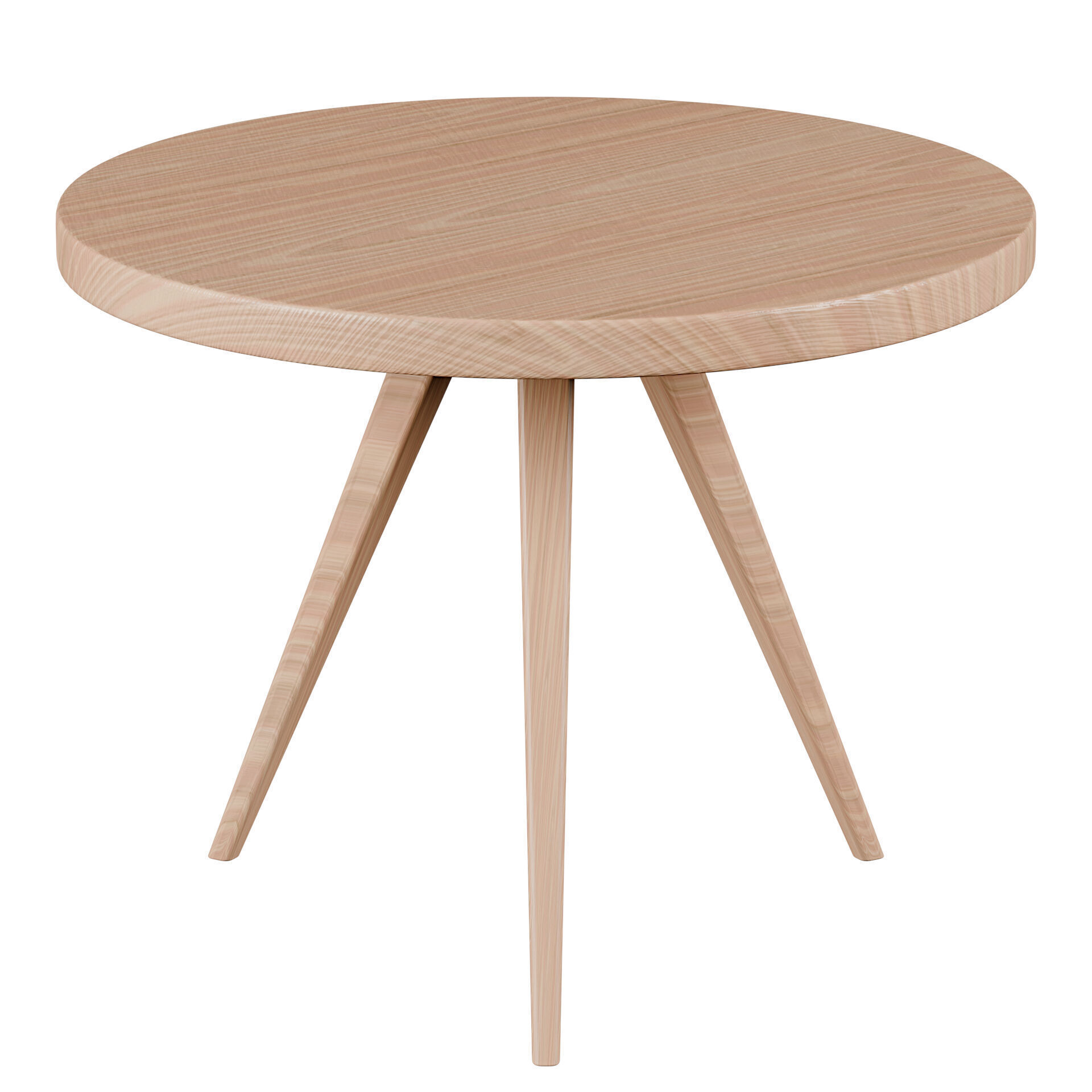 Nordic wood coffee table Low-poly 3D model_1