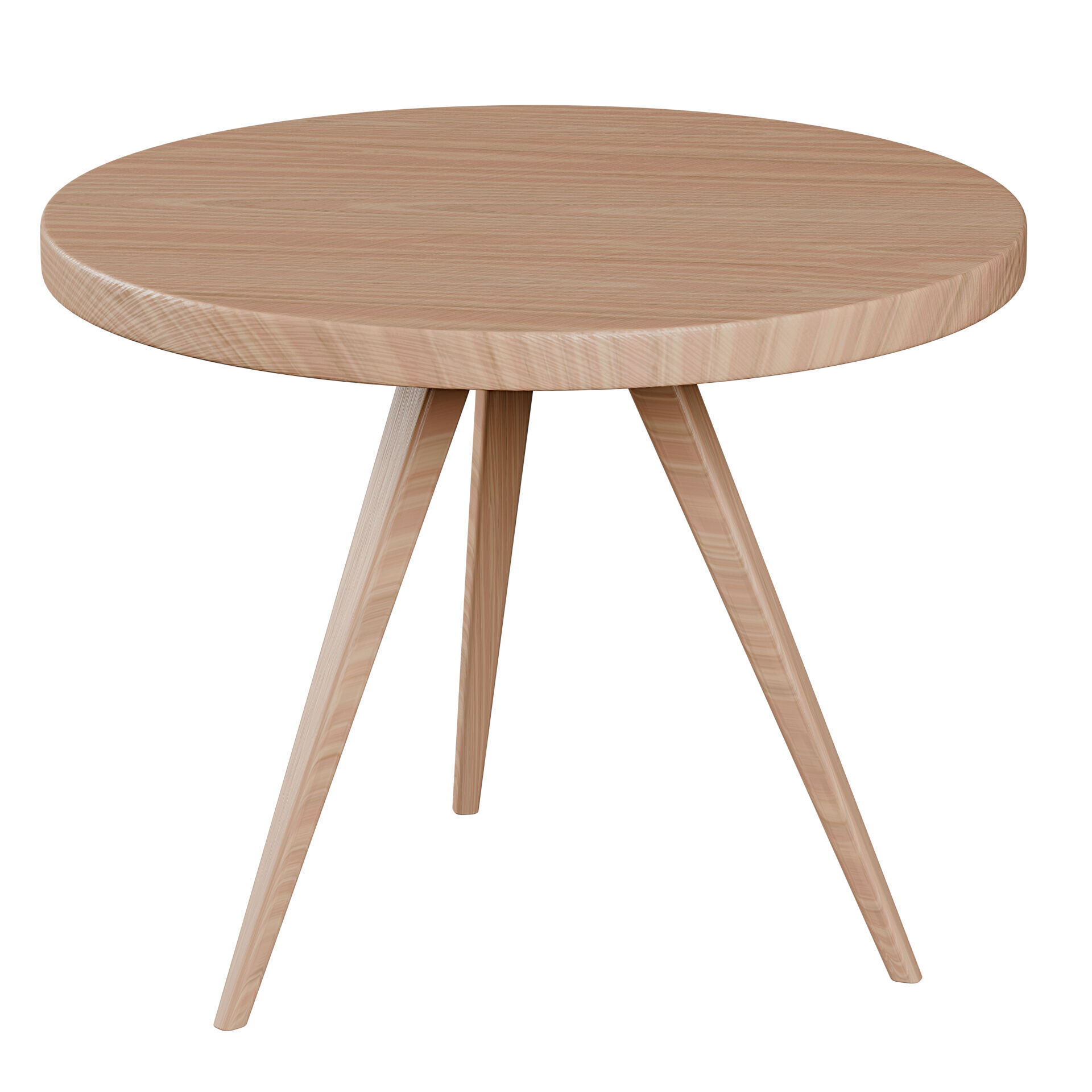 Nordic wood coffee table Low-poly 3D model_3