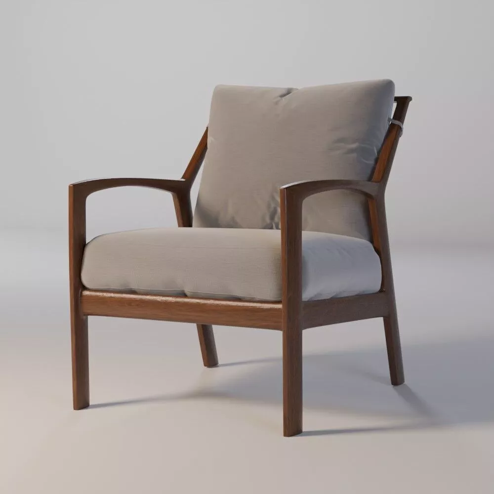 Castelle Berkeley Cushioned Lounge Chair 3D model