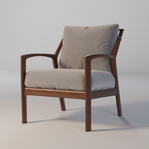 Castelle Berkeley Cushioned Lounge Chair 3D model