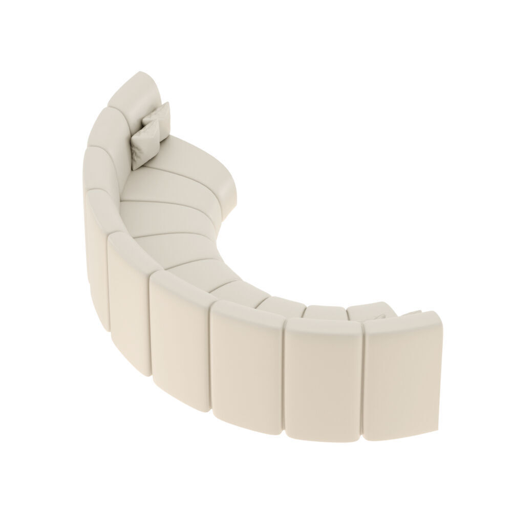 Curved sofa Free low-poly 3D model_17