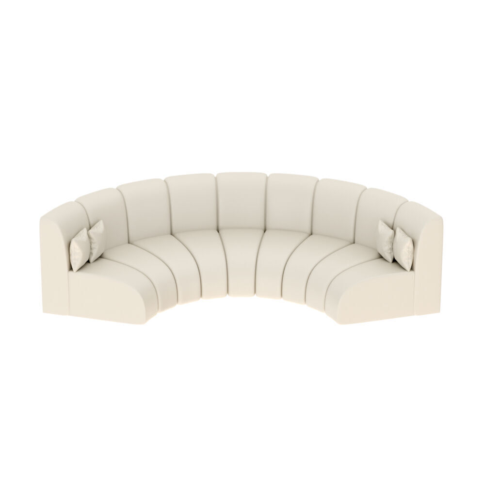 Curved sofa Free low-poly 3D model_13