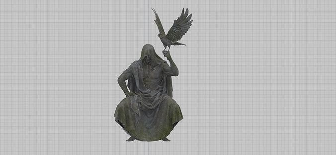Elven Bridge Statue II - The Witcher 3 Blood and Wine Free low-poly 3D model
