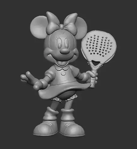 Minnie Mouse Padel player 3D print model