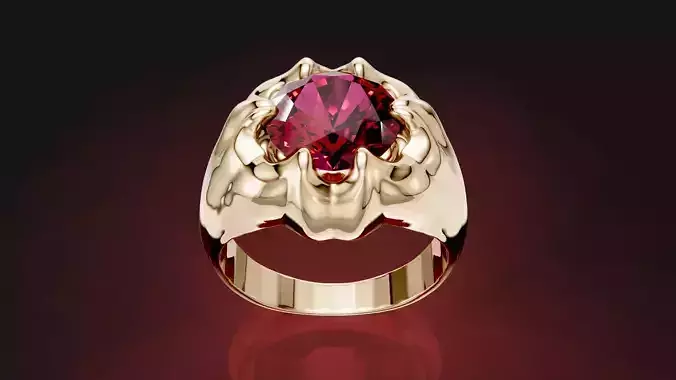 Round Brilliant Flower RingRound Brilliant Flower Ring 3D print model
