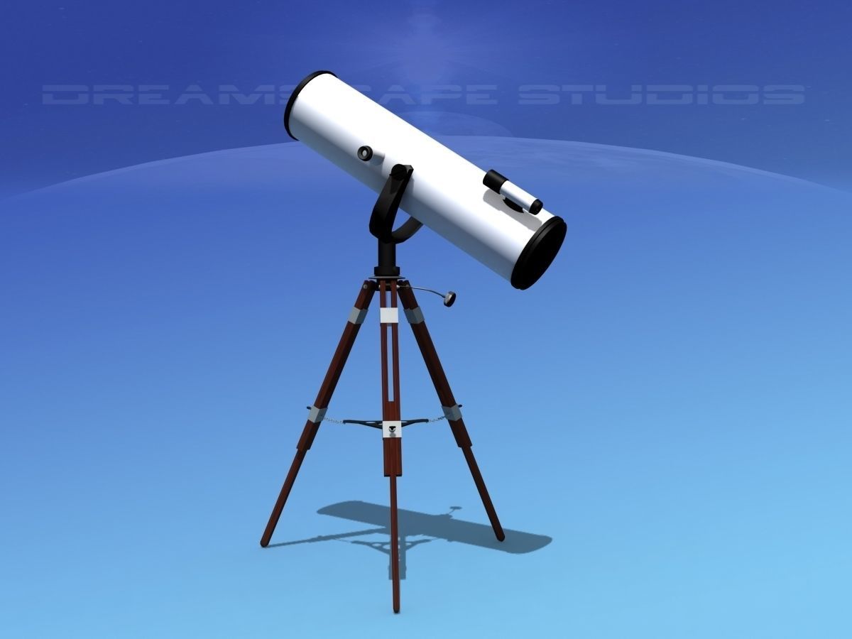 Reflector Telescope 12 inc 3D model_3