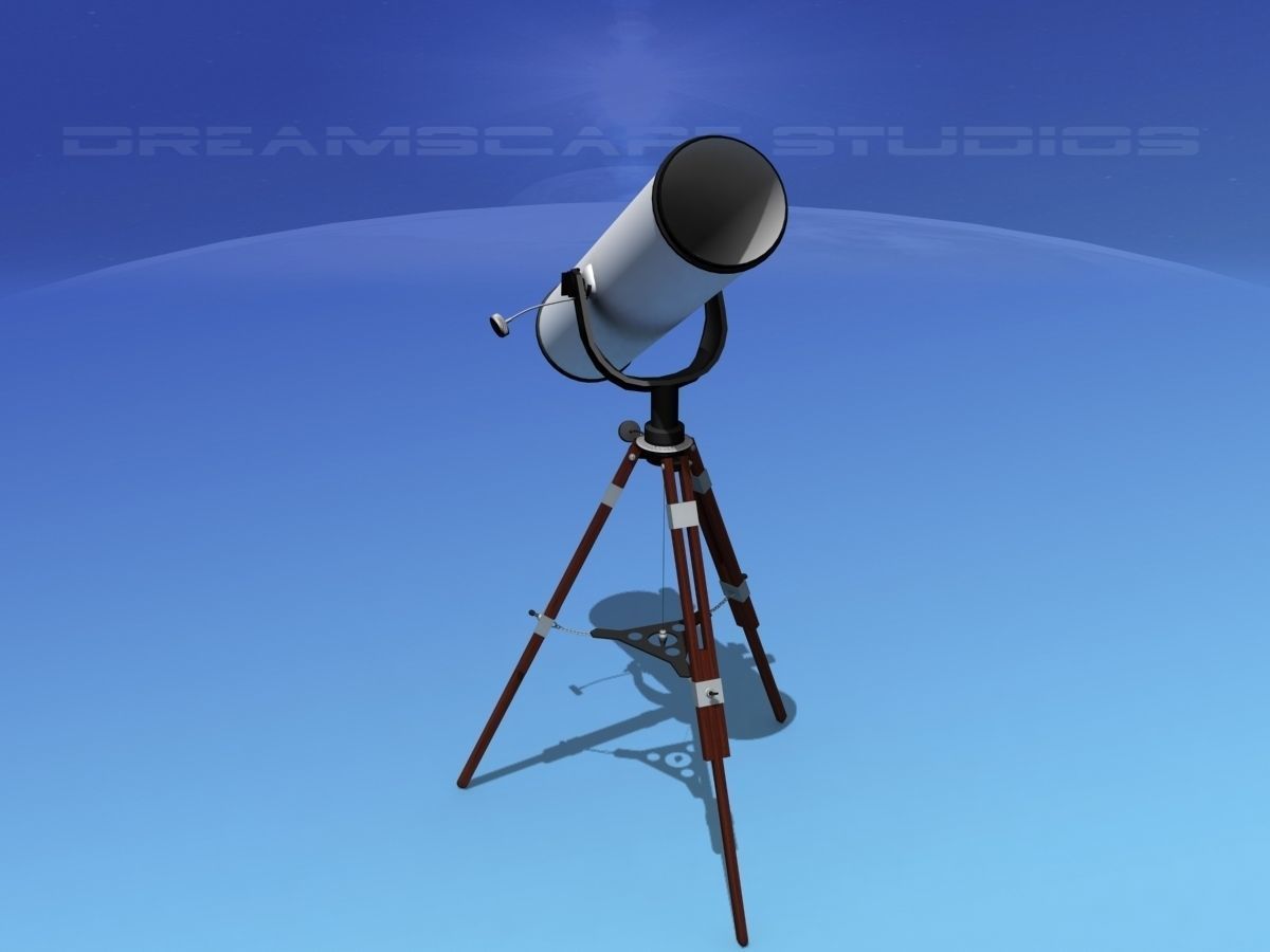 Reflector Telescope 12 inc 3D model_6