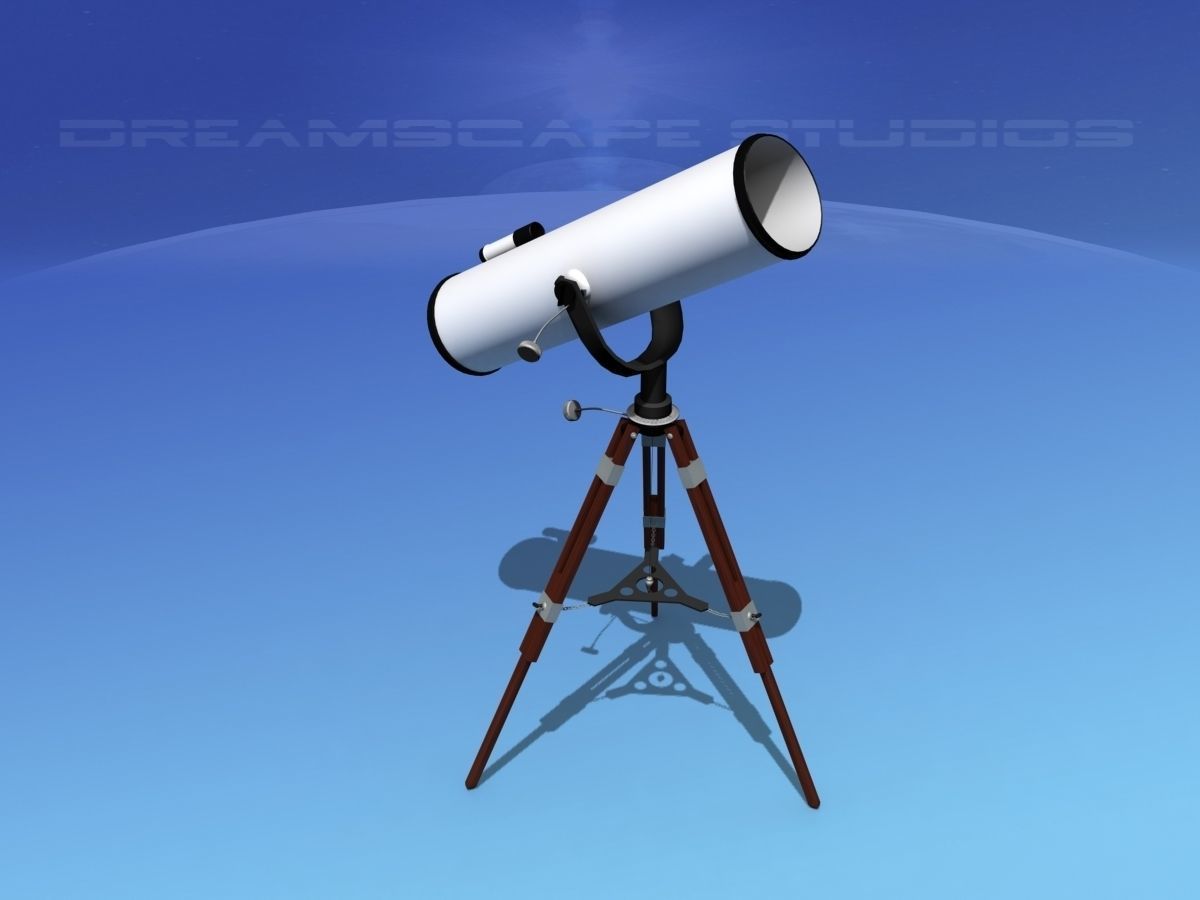 Reflector Telescope 12 inc 3D model_7
