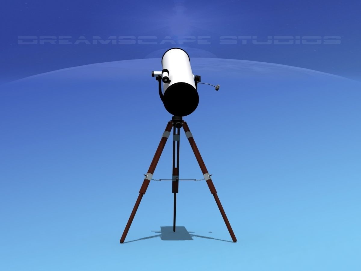 Reflector Telescope 12 inc 3D model_1