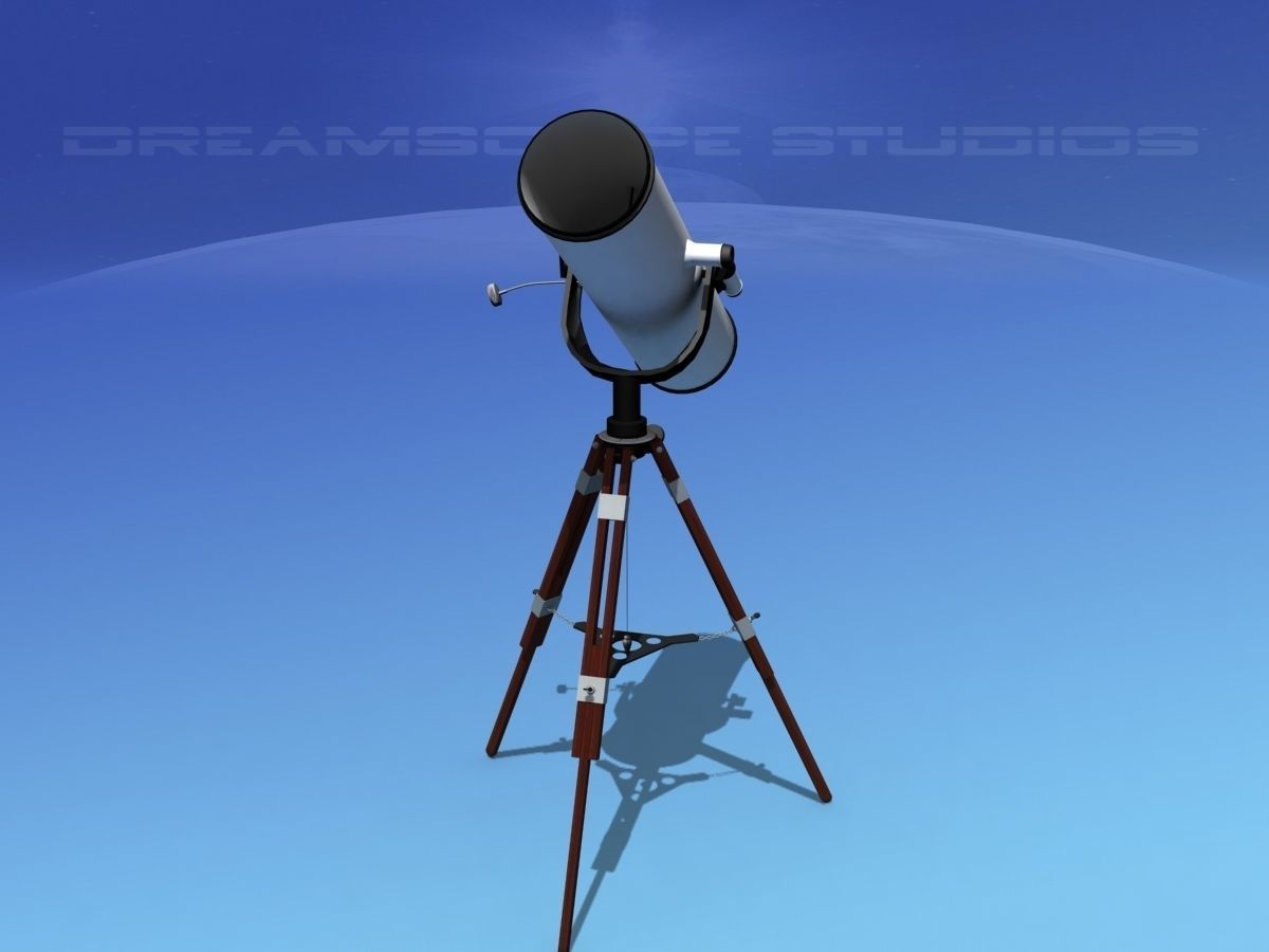 Reflector Telescope 12 inc 3D model_5