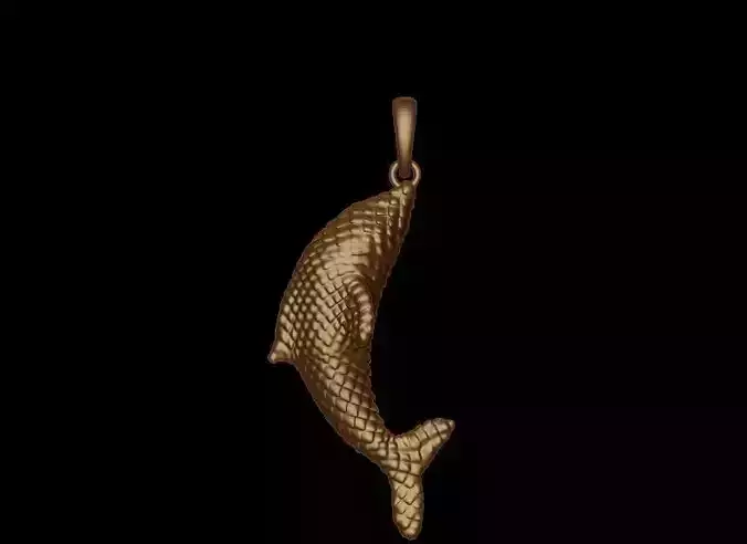 Scaled Dolphin Pendant