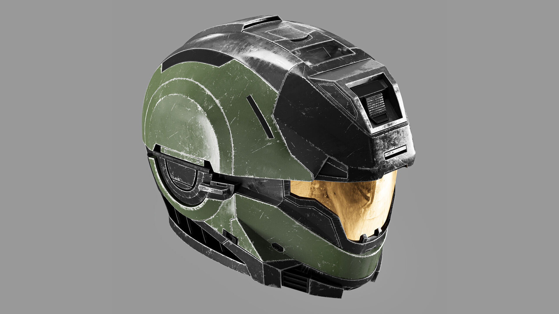 Halo Master Chief Helmet 3D model_5