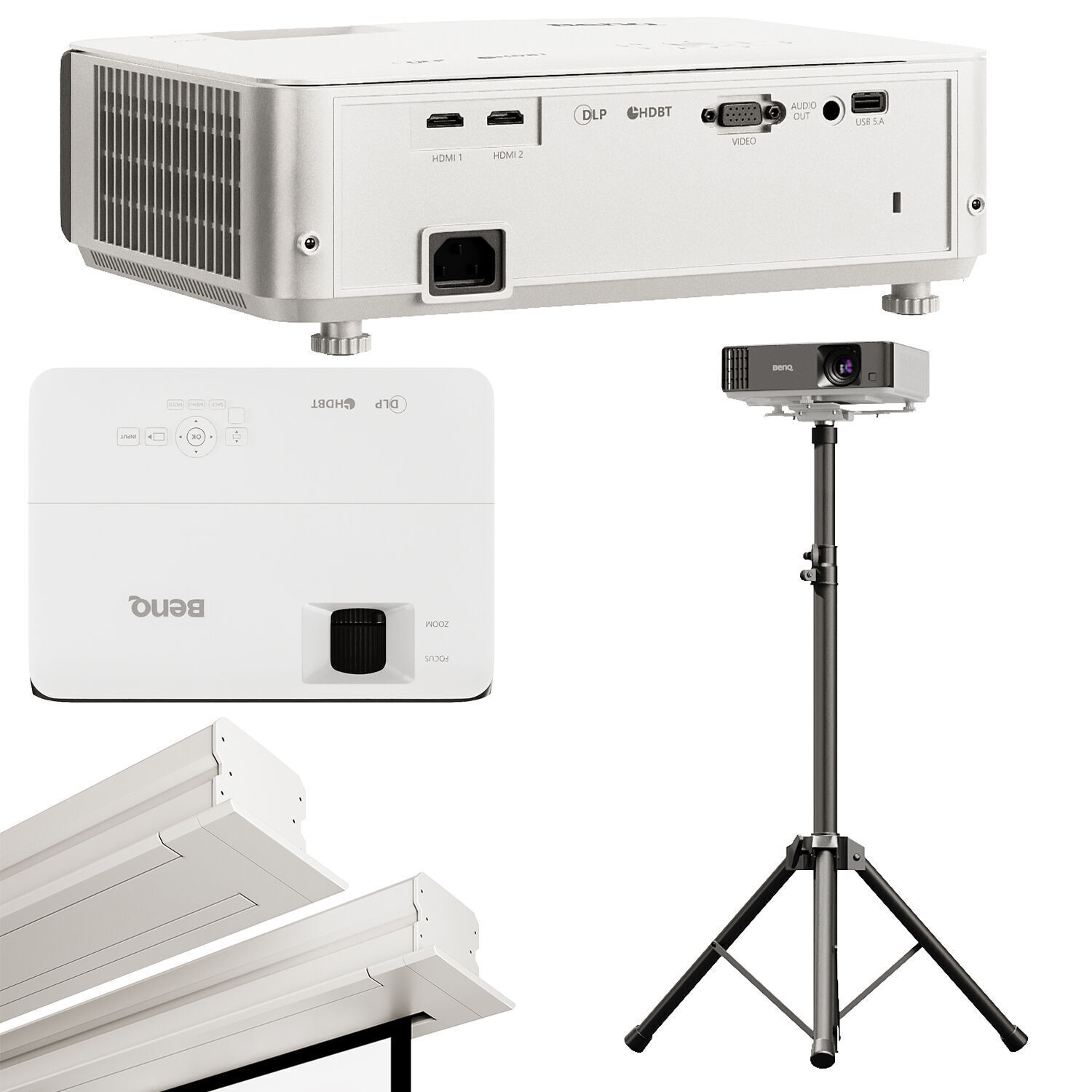 Projector set BenQ Sony 3D model_4