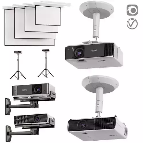 Projector set BenQ Sony 3D model