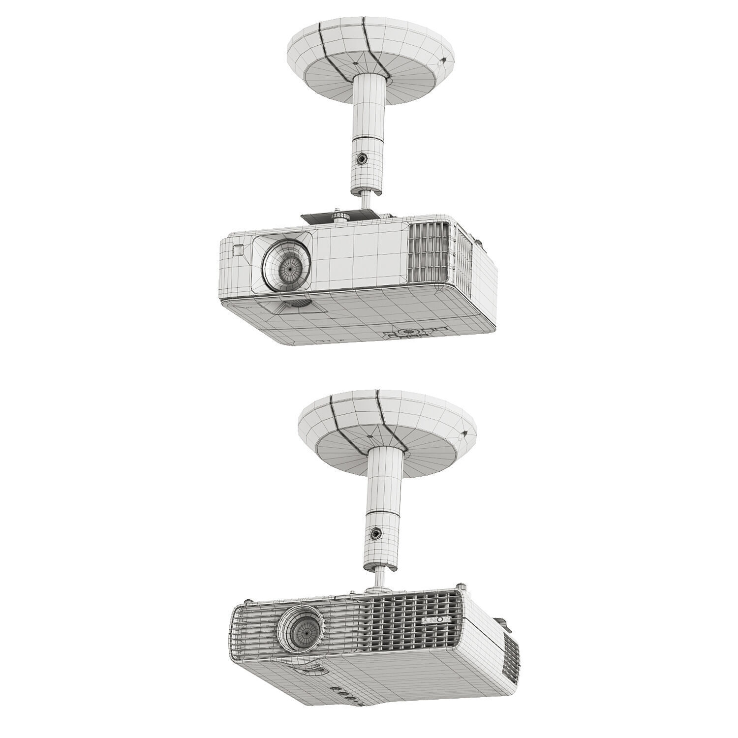 Projector set BenQ Sony 3D model_11