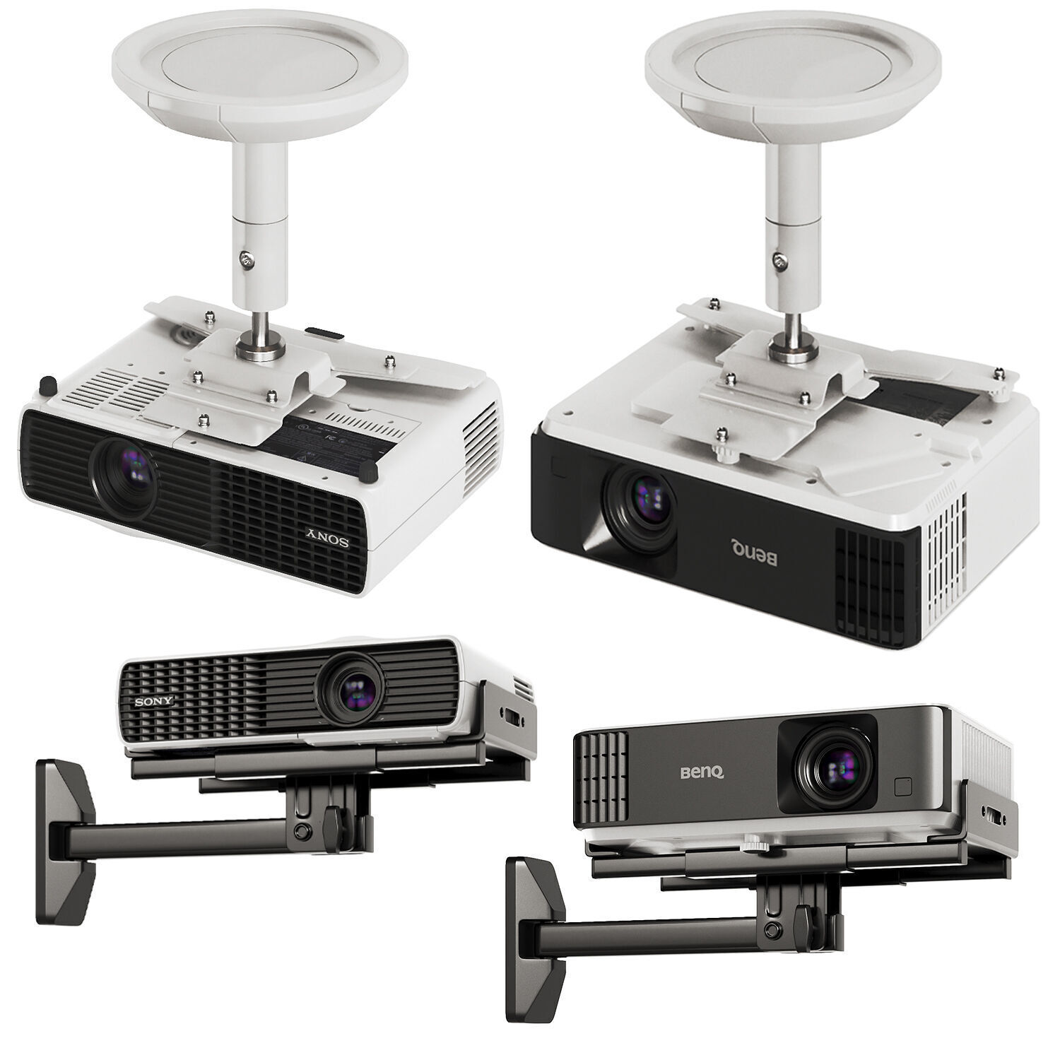 Projector set BenQ Sony 3D model_3