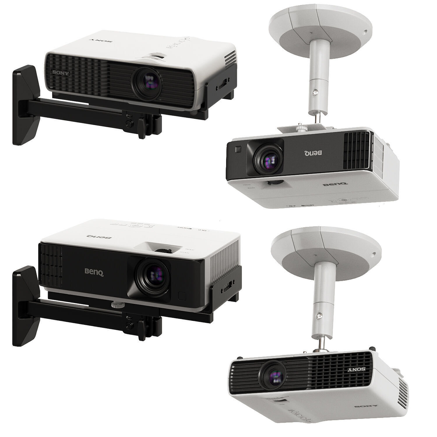 Projector set BenQ Sony 3D model_2