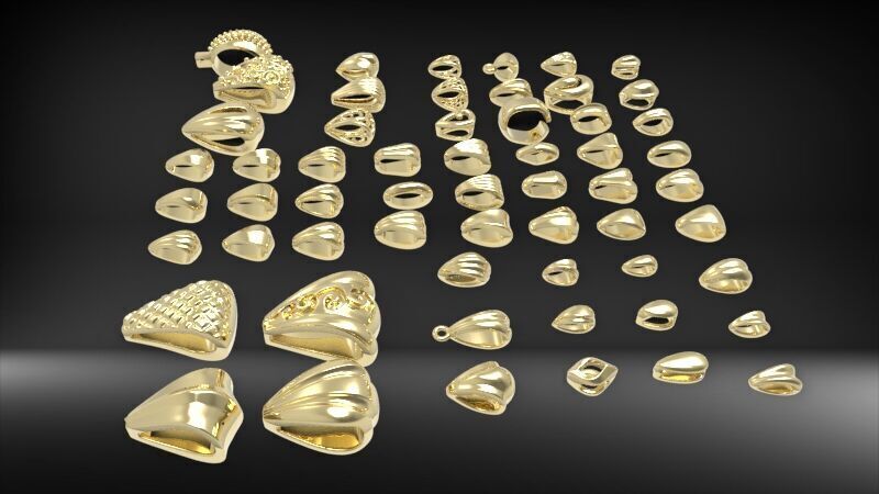 Various Bails for Pendants Necklace Charms Nameplates Findings 3D print model_11