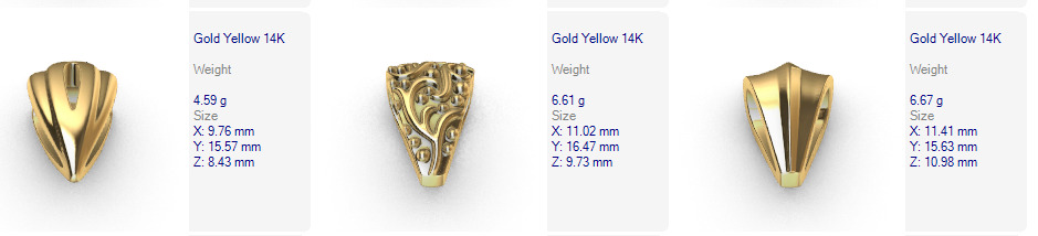 Various Bails for Pendants Necklace Charms Nameplates Findings 3D print model_23