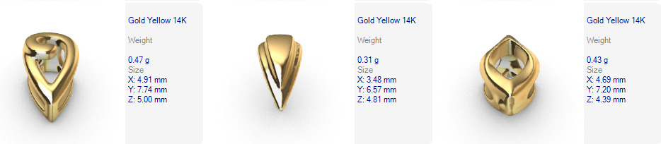 Various Bails for Pendants Necklace Charms Nameplates Findings 3D print model_19