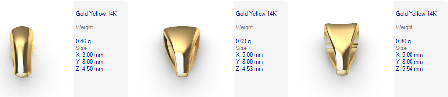 Various Bails for Pendants Necklace Charms Nameplates Findings 3D print model_34