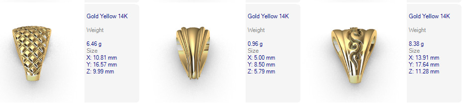 Various Bails for Pendants Necklace Charms Nameplates Findings 3D print model_21