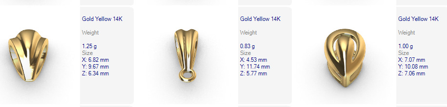 Various Bails for Pendants Necklace Charms Nameplates Findings 3D print model_29