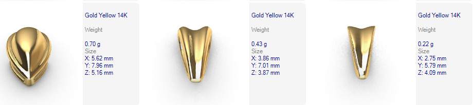 Various Bails for Pendants Necklace Charms Nameplates Findings 3D print model_32