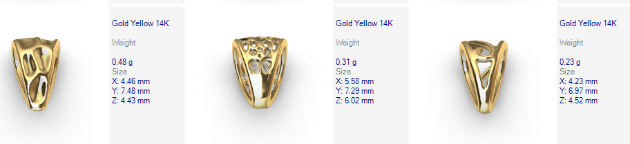 Various Bails for Pendants Necklace Charms Nameplates Findings 3D print model_30