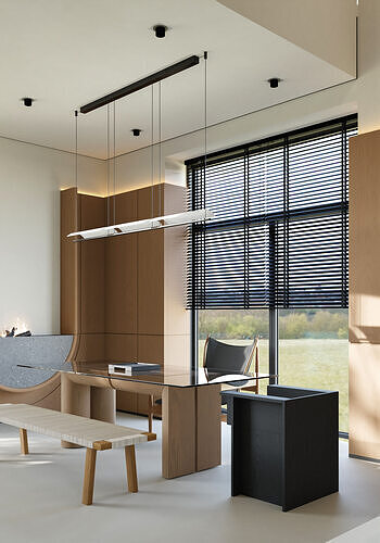 Modern Villa Living and Dining Room Interior Scene 3D model 3