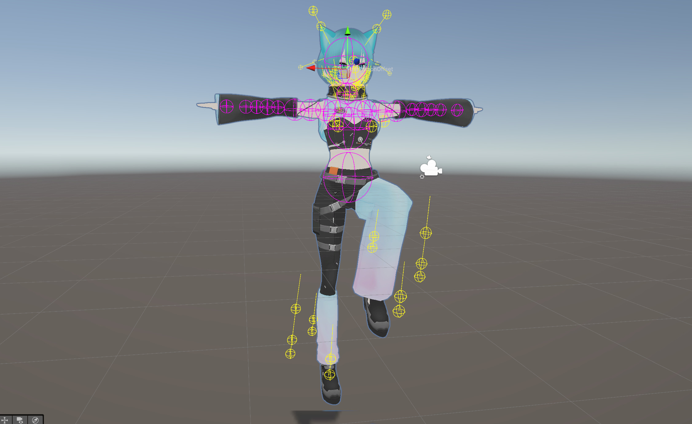 Cyberpunk Cat Girl Low-poly 3D model_7