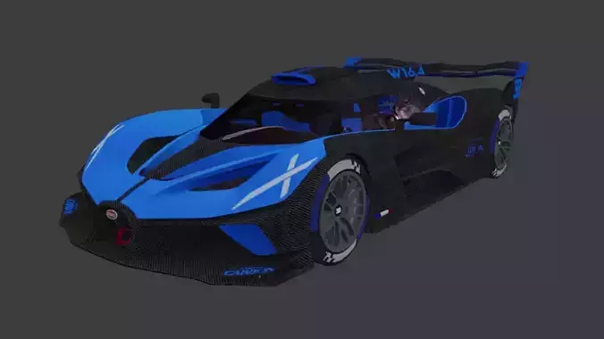 Vehicle Collection Perks Bugatti pubg Low-poly 3D model